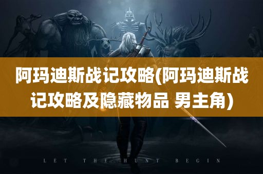 阿玛迪斯战记攻略(阿玛迪斯战记攻略及隐藏物品 男主角)