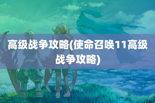 高级战争攻略(使命召唤11高级战争攻略)