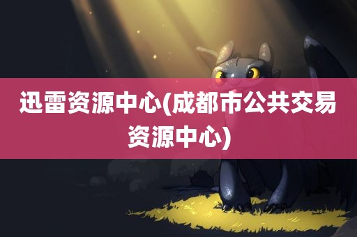 迅雷资源中心(成都市公共交易资源中心)