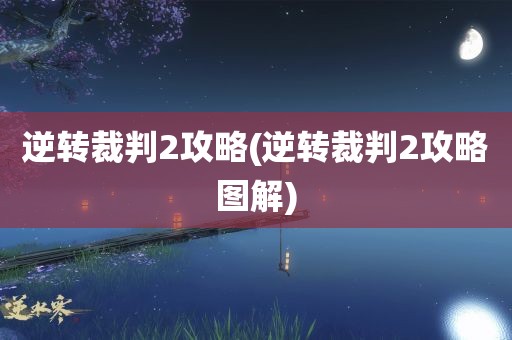 逆转裁判2攻略(逆转裁判2攻略图解)