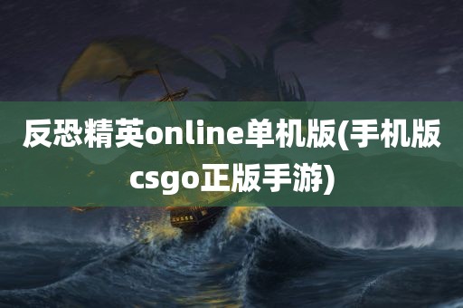 反恐精英online单机版(手机版csgo正版手游)