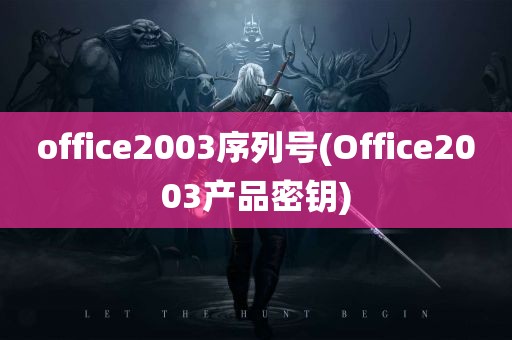 office2003序列号(Office2003产品密钥)