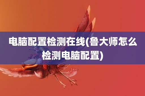 电脑配置检测在线(鲁大师怎么检测电脑配置)