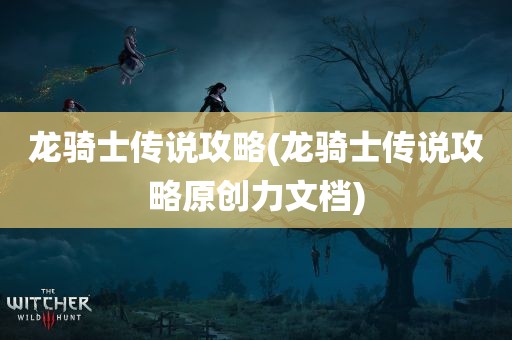 龙骑士传说攻略(龙骑士传说攻略原创力文档)