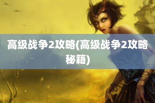 高级战争2攻略(高级战争2攻略秘籍)