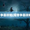 魔兽争霸攻略(魔兽争霸攻略书)