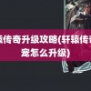 轩辕传奇升级攻略(轩辕传奇仙宠怎么升级)