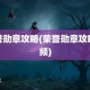 荣誉勋章攻略(荣誉勋章攻略视频)