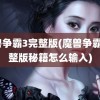 魔兽争霸3完整版(魔兽争霸3完整版秘籍怎么输入)