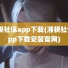 湘税社保app下载(湘税社保app下载安装官网)