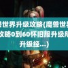 魔兽世界升级攻略(魔兽世界升级攻略0到60怀旧服升级所需升级经...)