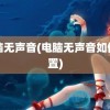 电脑无声音(电脑无声音如何设置)