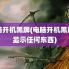 电脑开机黑屏(电脑开机黑屏不显示任何东西)