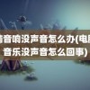 电脑音响没声音怎么办(电脑放音乐没声音怎么回事)