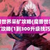 魔兽世界采矿攻略(魔兽世界采矿攻略(1到300升级技巧))