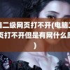 电脑二级网页打不开(电脑二级网页打不开但是有网什么原因)