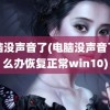 电脑没声音了(电脑没声音了怎么办恢复正常win10)